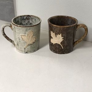 East West Distributing Co. Maple leaf Coffee Mugs - Pair!